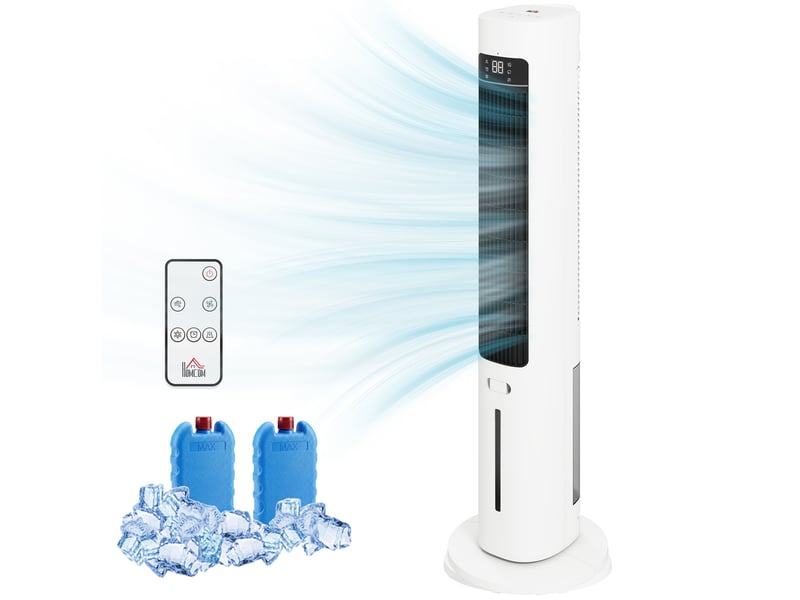 Refroidisseur d'air colonne 3 en 1 refroidisseur humidificateur ventilateur oscillation 48° 3 vitesses 3 modes blanc - Conforama B