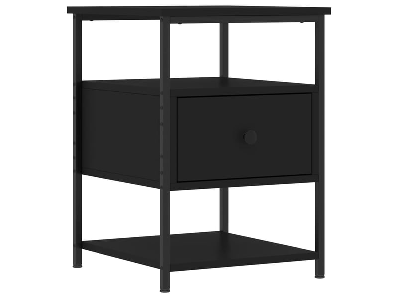  Lot de 2 tables de chevet - cabinet de chevet - table de nuit noir 40x42x56 cm bois d’ingénierie  - Conforama B