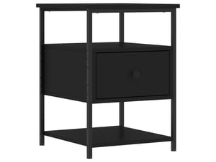 Lot de 2 tables de chevet - cabinet de chevet - table de nuit noir 40x42x56 cm bois d’ingénierie