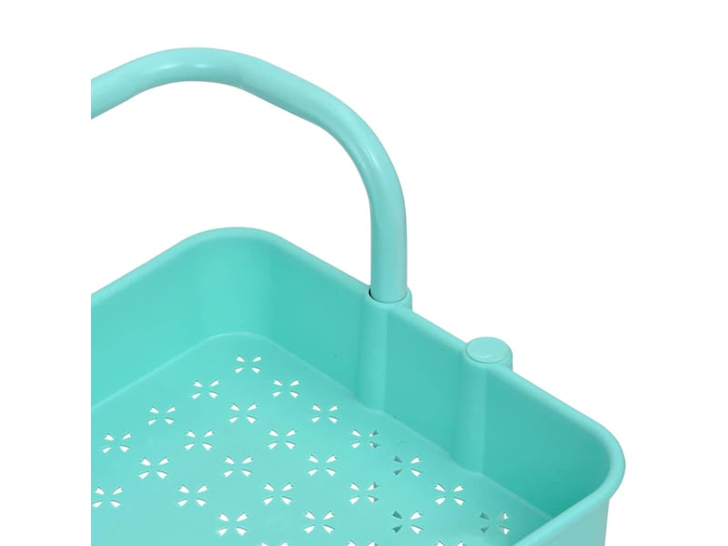  Desserte de cuisine, chariot de rangement 3 niveaux turquoise 42x35x85 cm fer et abs  - Conforama E