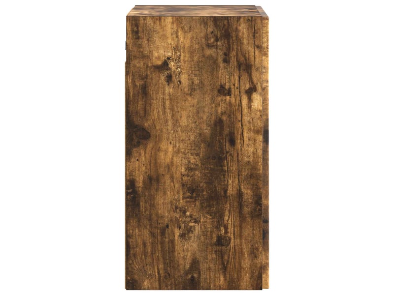 Armoire murale salon, meuble de rangement 59x31x60 cm bois d'ingénierie chêne fumé shl7171 - Conforama E