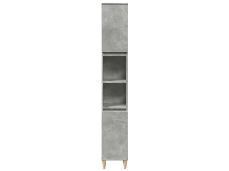  Armoire de salle de bain, meuble de rangement gris béton 30x30x190 cm shl9960  - Conforama D