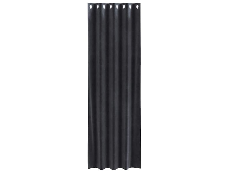 Lot de 2 rideaux, rideaux de fenêtre gris foncé 140 x 225 cm velours cf44067 - Conforama D