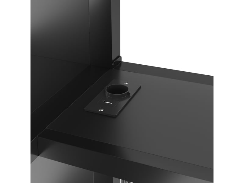  Lit mezzanine gaming 160 × 200 cm, métal, bureau, penderie ouverte, escalier, rangements, usb, led, noir  - Conforama E