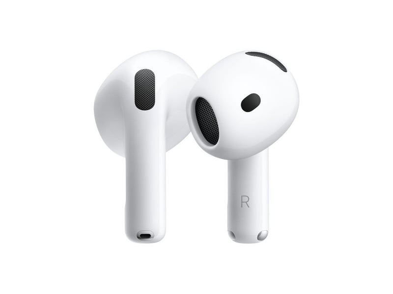  Ecouteurs sans fil intra-auriculaires blancs avec boitier de charge AIRPODS5 - Conforama A