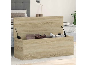 Boîte de rangement, coffre de rangement chêne sonoma 102x35x35 cm bois d'ingénierie
