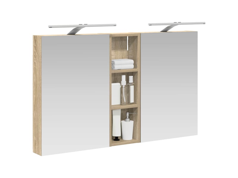  Ensemble de meubles de salle de bain 3 pcs 100x10.5x60.5 cm shl3893  - Conforama C