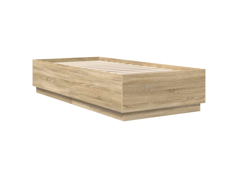 Lit simple- lit adulte - cadre de lit chêne sonoma 70 x 190 cm bois d'ingénierie - Conforama D