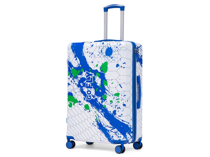 Valise rigide 28 pouces 50,5 x 29 x 76,5 cm – bleu – roulettes 360°, serrure à combinaison, coque pc - Conforama A