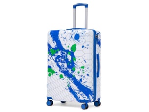 Valise rigide 28 pouces 50,5 x 29 x 76,5 cm – bleu – roulettes 360°, serrure à combinaison, coque pc
