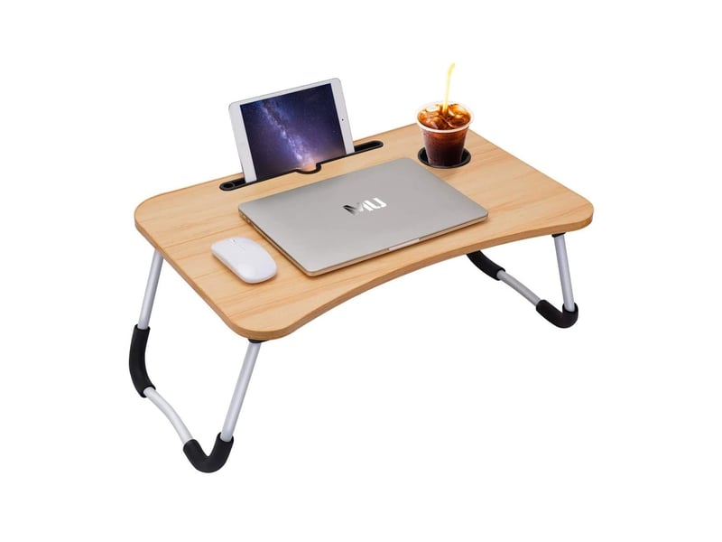  Support ordinateur portable plateau de lit 60x40x28cm (bois)  - Conforama A