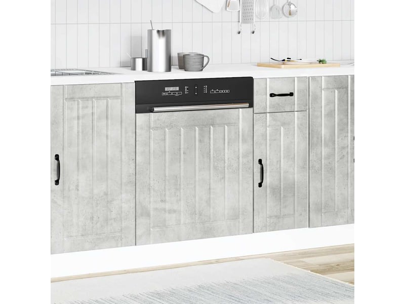  Panneau de lave-vaisselle gris béton bois d'ingénierie shl2557  - Conforama C