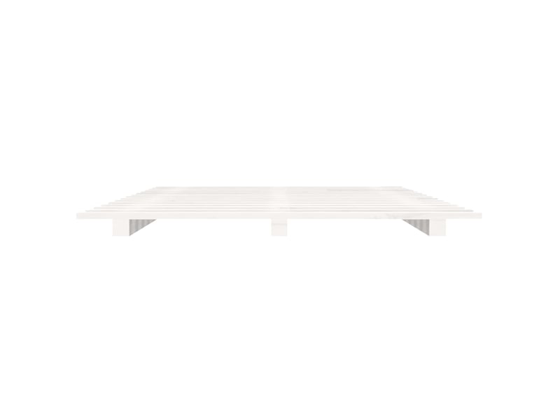  Lit simple- lit adulte -  cadre de lit sans matelas blanc 90x200 cm bois de pin massif  - Conforama D