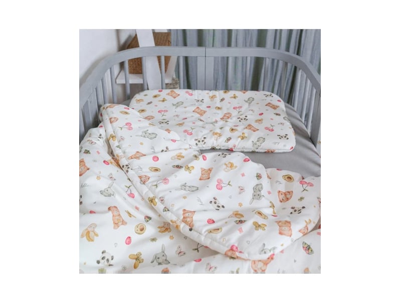  Couette bébé 120 × 90 cm - motif bonbons, blanc waldin DUVET-CANDYCUTE-WHITE-M - Conforama C