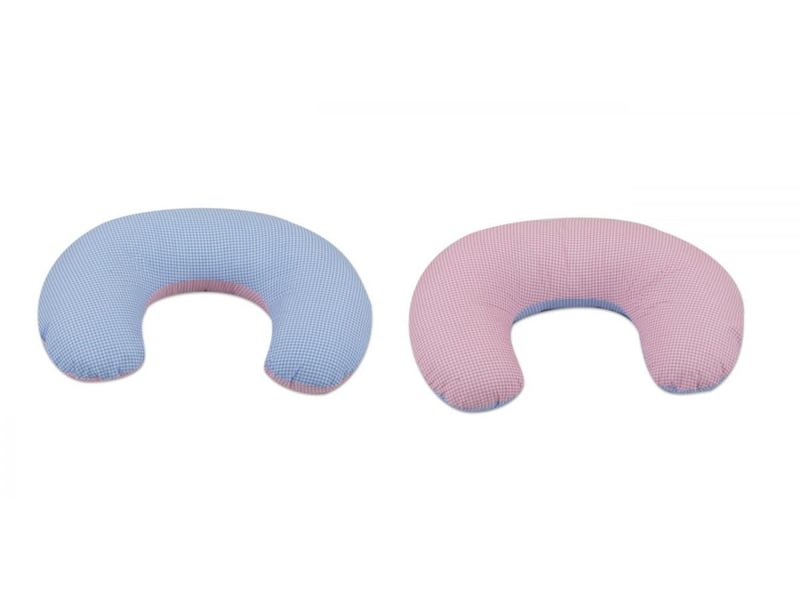  Coussin appui-tête bleu à carreaux  rose à carreaux 4200621.20 - Conforama A