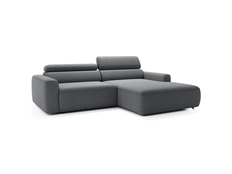  Selsey fando - canapé d'angle - 252 cm - tissu tressé gris - côté droit Fando - Conforama A