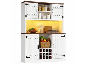 Buffet 4 porte(s)  0 tiroir(s) OKMYHOME  - 120 cm coloris blanc 