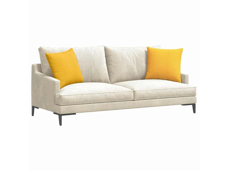  Lot de 2 coussins de canapé, coussins décoratifs jaune clair 45 x 45 cm cf59114  - Conforama C