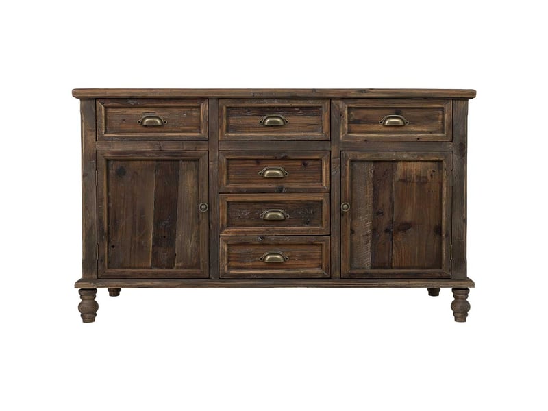  Buffet en bois marron 130x50x75,5 cm h  - Conforama B