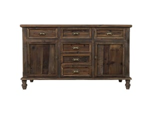 Buffet en bois marron 130x50x75,5 cm h