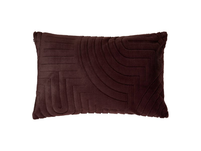  Coussin arka rectangulaire 50x80cm effet fausse fourrure marron ARKA - Conforama A