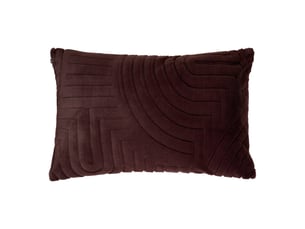 Coussin arka rectangulaire 50x80cm effet fausse fourrure marron