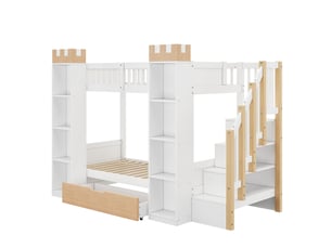 Lit superposé 90x200 cm <strong>OOIILLEE</strong> <strong></strong> coloris blanc