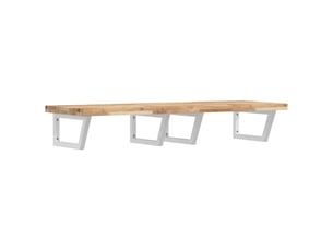 Étagère de vasque murale acier et bois massif d'acacia shl5544