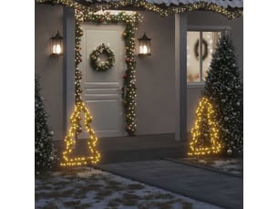 Décoration lumineuse arbre de noël avec piquets 115 led 90 cm