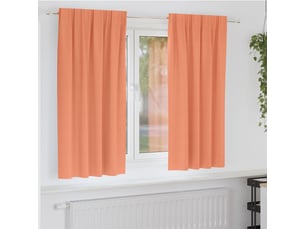 Lot de 2 rideaux occultants, rideaux black-out avec anneaux terre cuite 175 x 140 cm cf44785