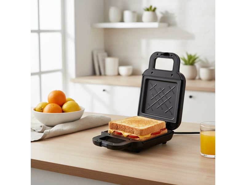  Appareil à croque-monsieur 600 W – Plaques antiadhésives, poignées froides au toucher et rangement vertical  - Conforama B