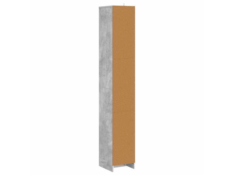 Armoire de salle de bain, meuble de rangement gris béton 30x33x190 cm - Conforama E