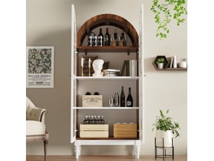 Vitrine coloris blanc 3 étagère(s) <strong>MODFU</strong> <strong></strong> - 76 cmx165 cm