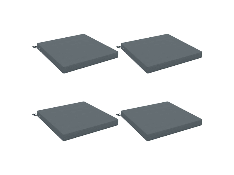  Lot de 4 coussins de siège, coussins d'assise soest 100 % polyester bleu cf60334  - Conforama A