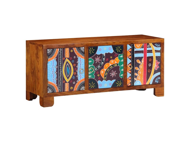  Banc à chaussures, banc de rangement avec stockage marron miel 100x35x45 cm  - Conforama B