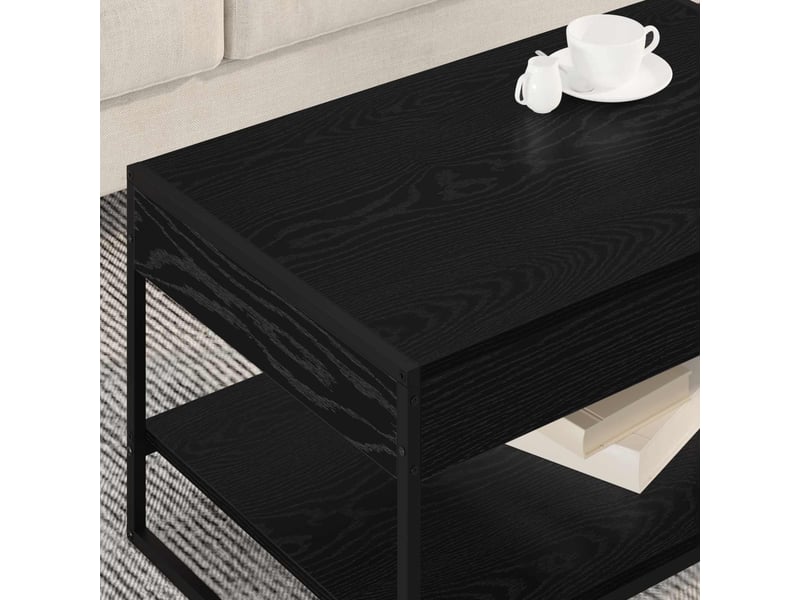  Table basse - table de salon - table à thé chêne noir 80 x 50 x 40 cm bois d'ingénierie  - Conforama D