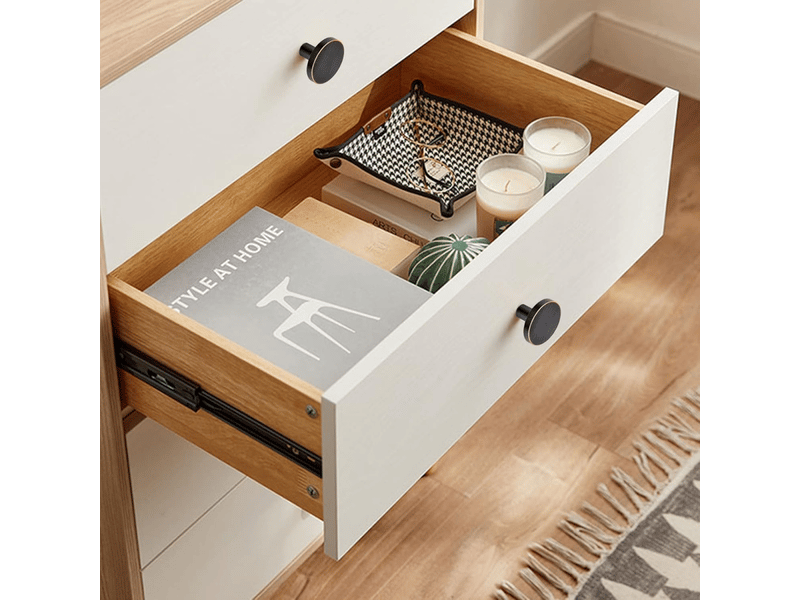  Poignées pour meubles lot de 6 : boutons ronds pour portes d'armoire, commode et cuisine avec tournevis  - Conforama D