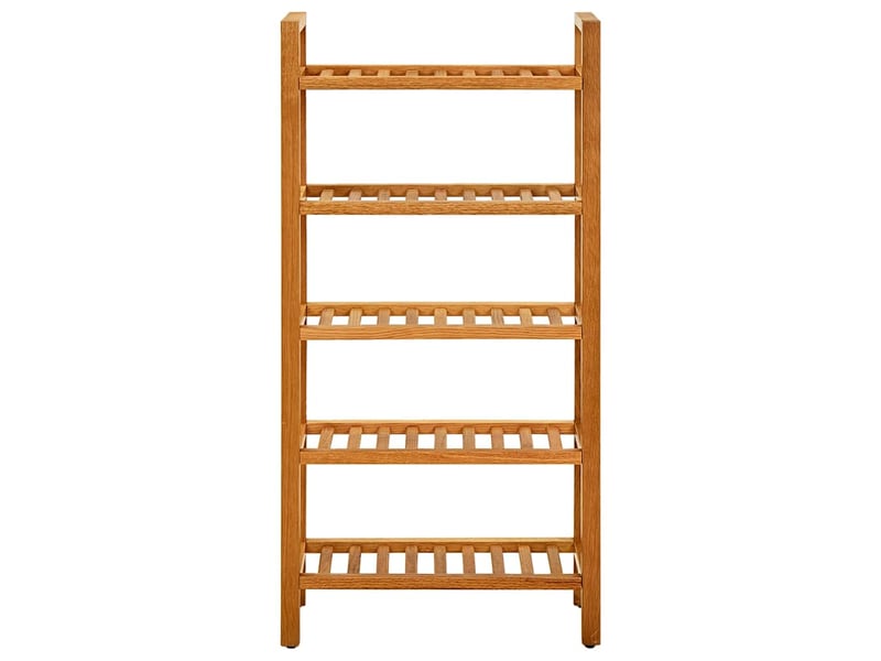  Étagère à chaussures, meuble à chaussures à 5 niveaux 50x27x100 cm chêne massif  - Conforama A