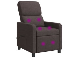 Fauteuil relax manuel VIDAXL  Tissu marron