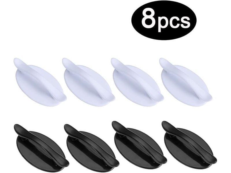  Jeu de 8 poignées adhésives blanches, poignées instantanées pour portes et tiroirs de meubles (2 couleurs)  - Conforama B