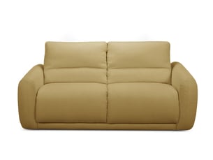 Canapé droit convertible BOBOCHIC MINORQUE 2 places Tissu jaune