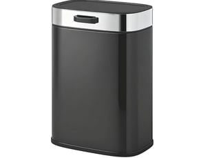 Poubelle de cuisine en acier inoxydable 5 l avec couvercle ouvert, bac interne amovible