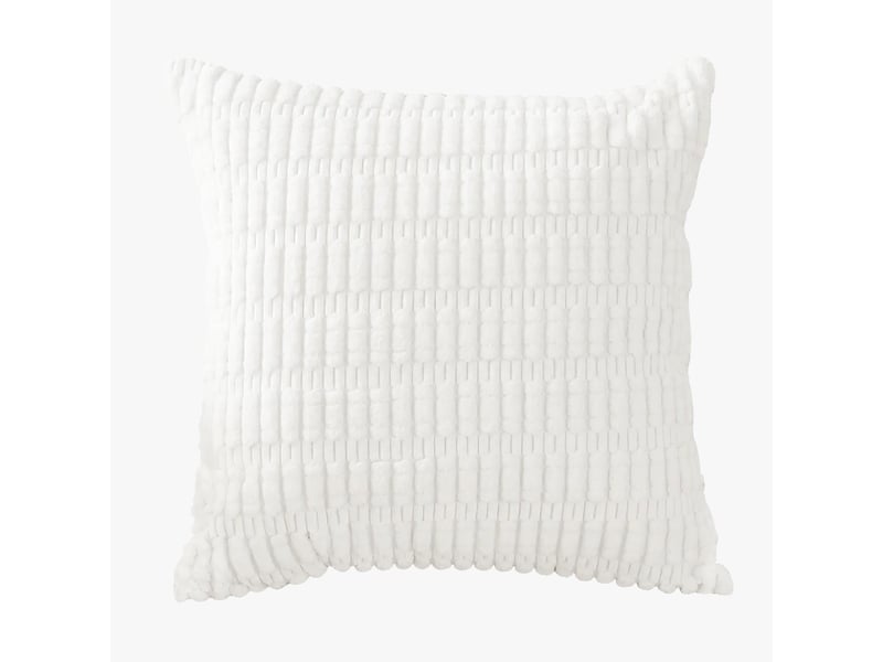  Coussin carré en tissu blanc 43x43 cm  - Conforama A