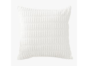 Coussin carré en tissu blanc 43x43 cm