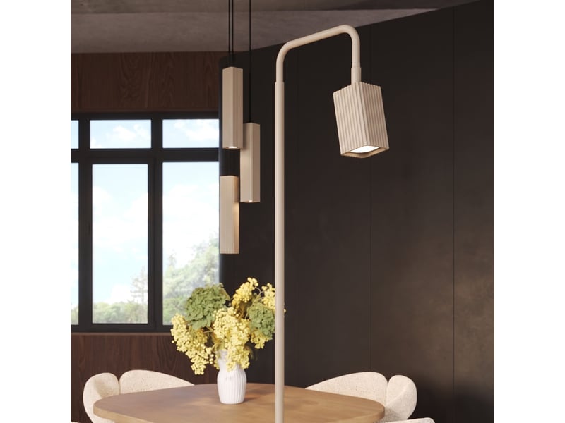  Lampadaire rayo 1 taupe aluminium moderne 160x30x30cm SL.3160 - Conforama D