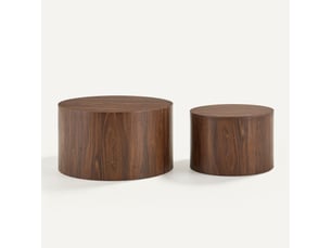 Table basse rond(e) coloris bois foncé ULQENI  - 62.8 cmx44 cm