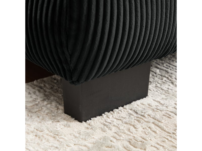  Canapé pouf 72,5x67 cm - pouf repose-pieds - mousse haute densité - noir  - Conforama R