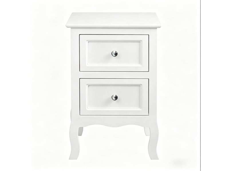 Table de chevet 2 tiroirs 40 cm blanche homvra - Conforama A