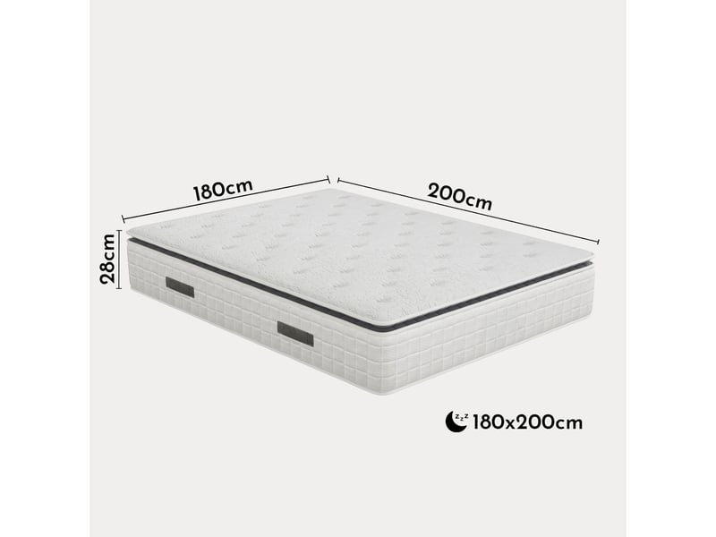  Matelas ressorts ensachés 180x200 cm épaisseur 28 cm  - Conforama E
