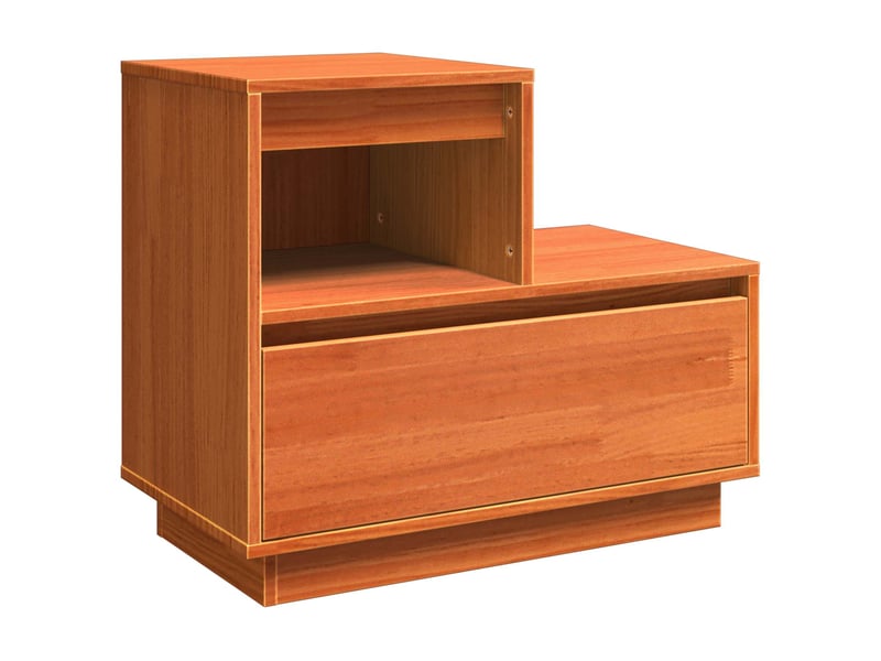 Table de chevet - cabinet de chevet - table de nuit marron 60 x 34 x 51 cm bois d'ingénierie - Conforama A